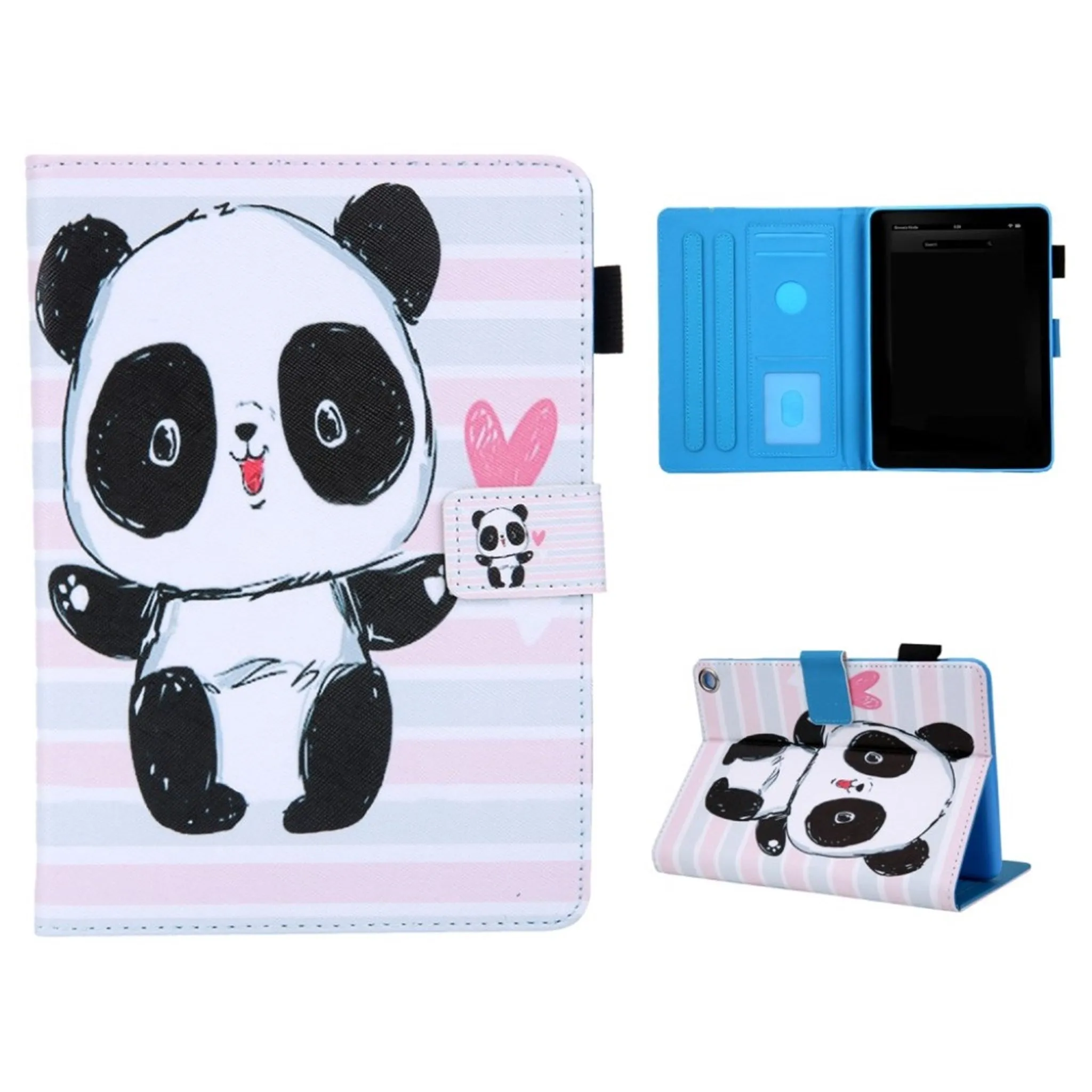 Amazon Fire HD 8 (2020) pattern leather flip case - Baby Panda