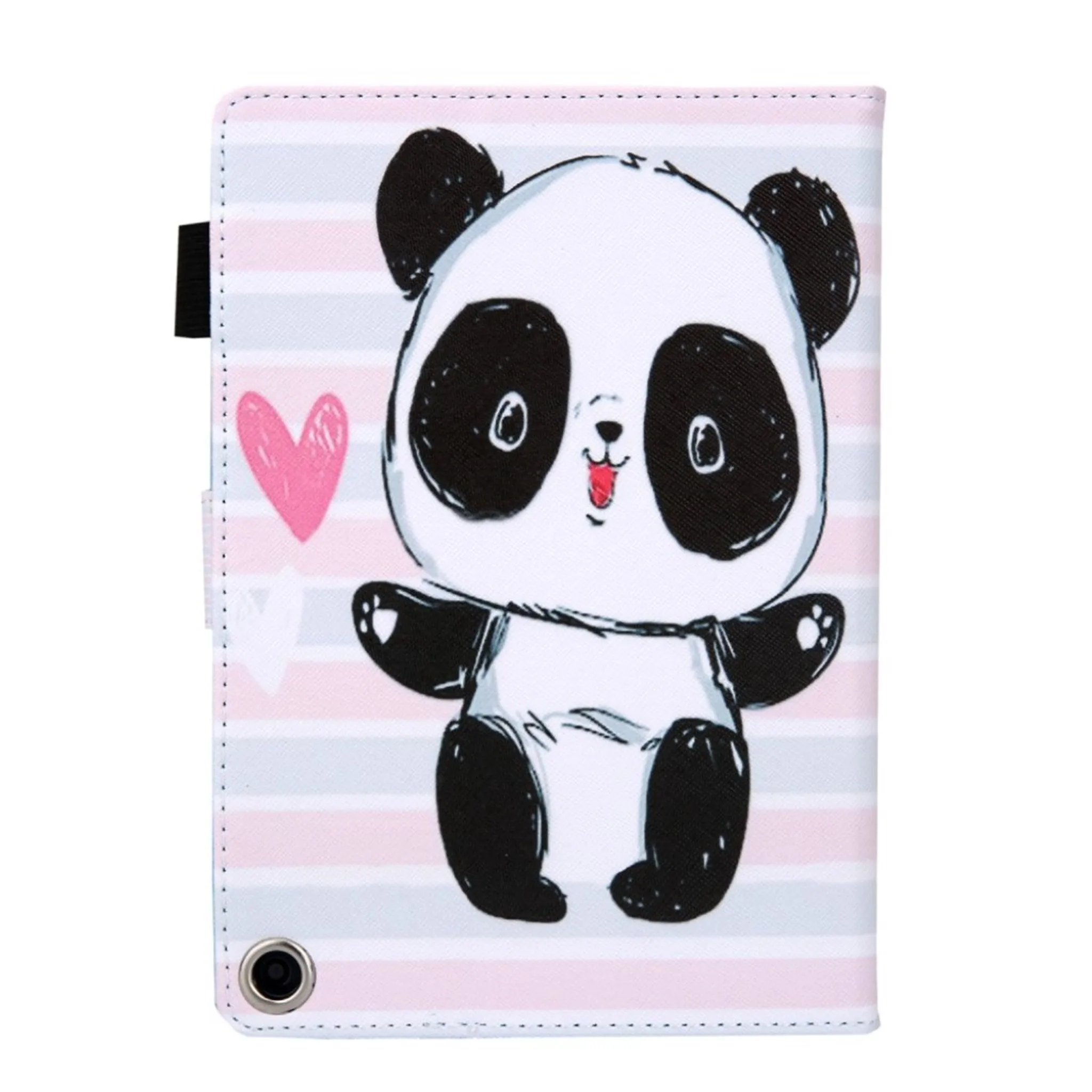 Amazon Fire HD 8 (2020) pattern leather flip case - Baby Panda