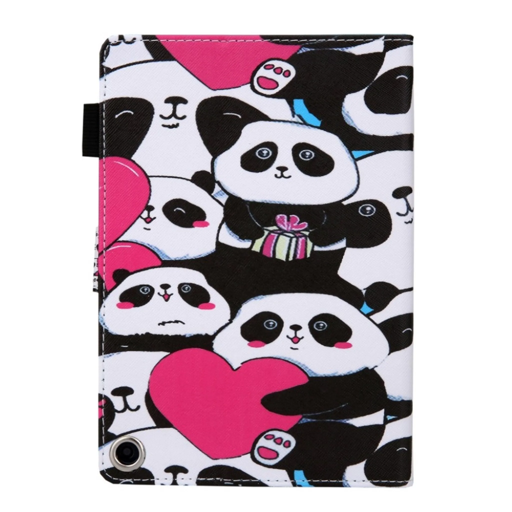 Amazon Fire HD 8 (2020) pattern leather flip case - Pandas