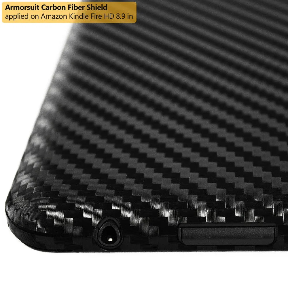 Amazon Kindle Fire HD 8.9 Inch Screen Protector   Black Carbon Fiber Skin