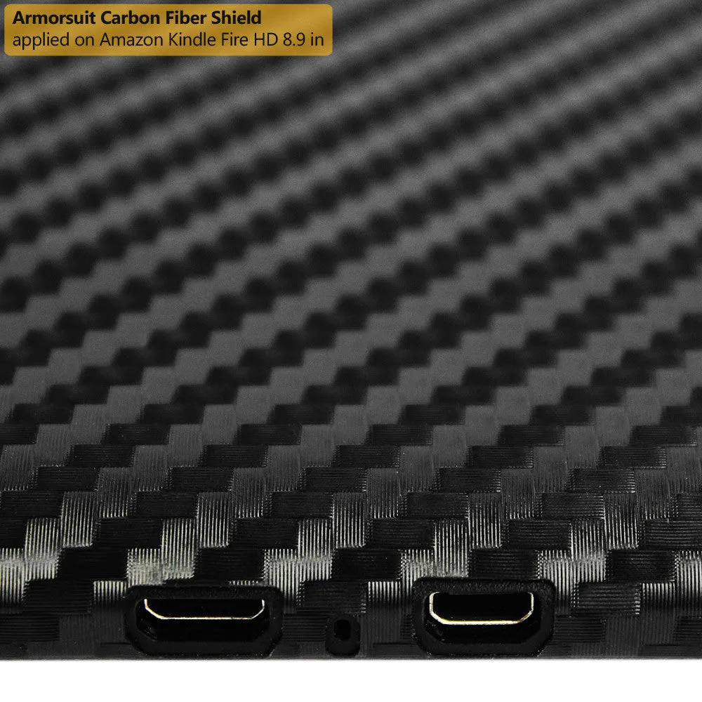 Amazon Kindle Fire HD 8.9 Inch Screen Protector   Black Carbon Fiber Skin