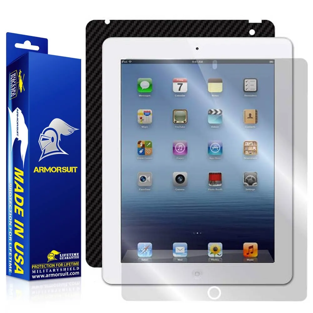 Apple iPad 3 Screen Protector   Carbon Fiber Skin Protector (AT&T 4G) - 3rd Gen