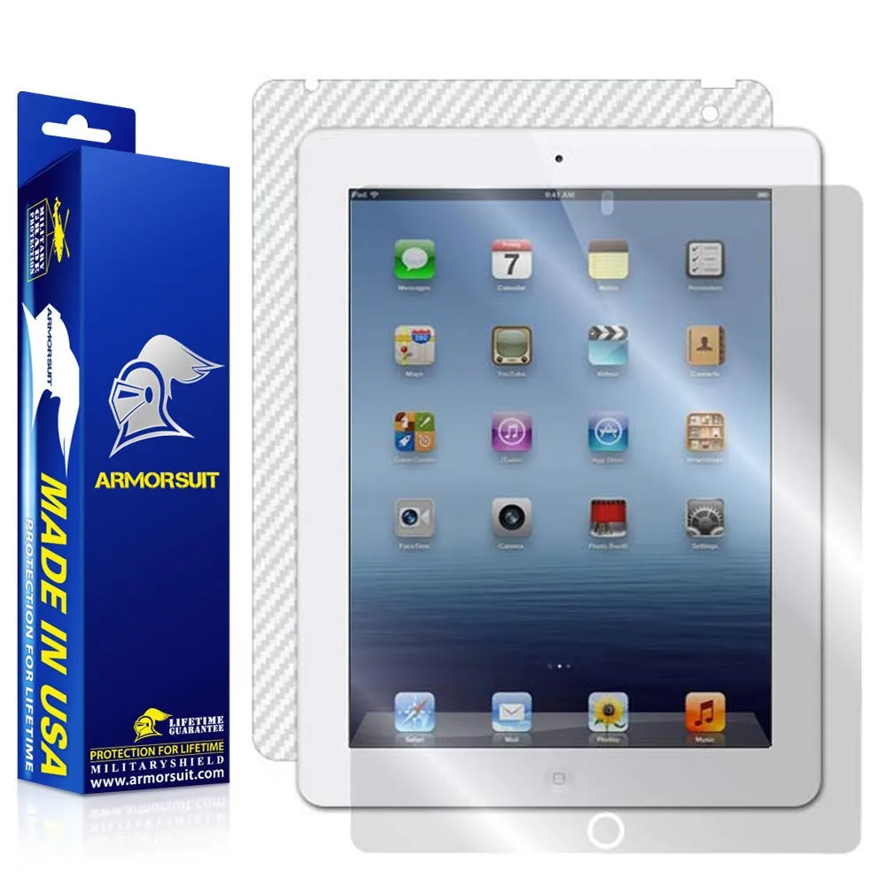Apple iPad 3 Screen Protector   Carbon Fiber Skin Protector (AT&T 4G) - 3rd Gen