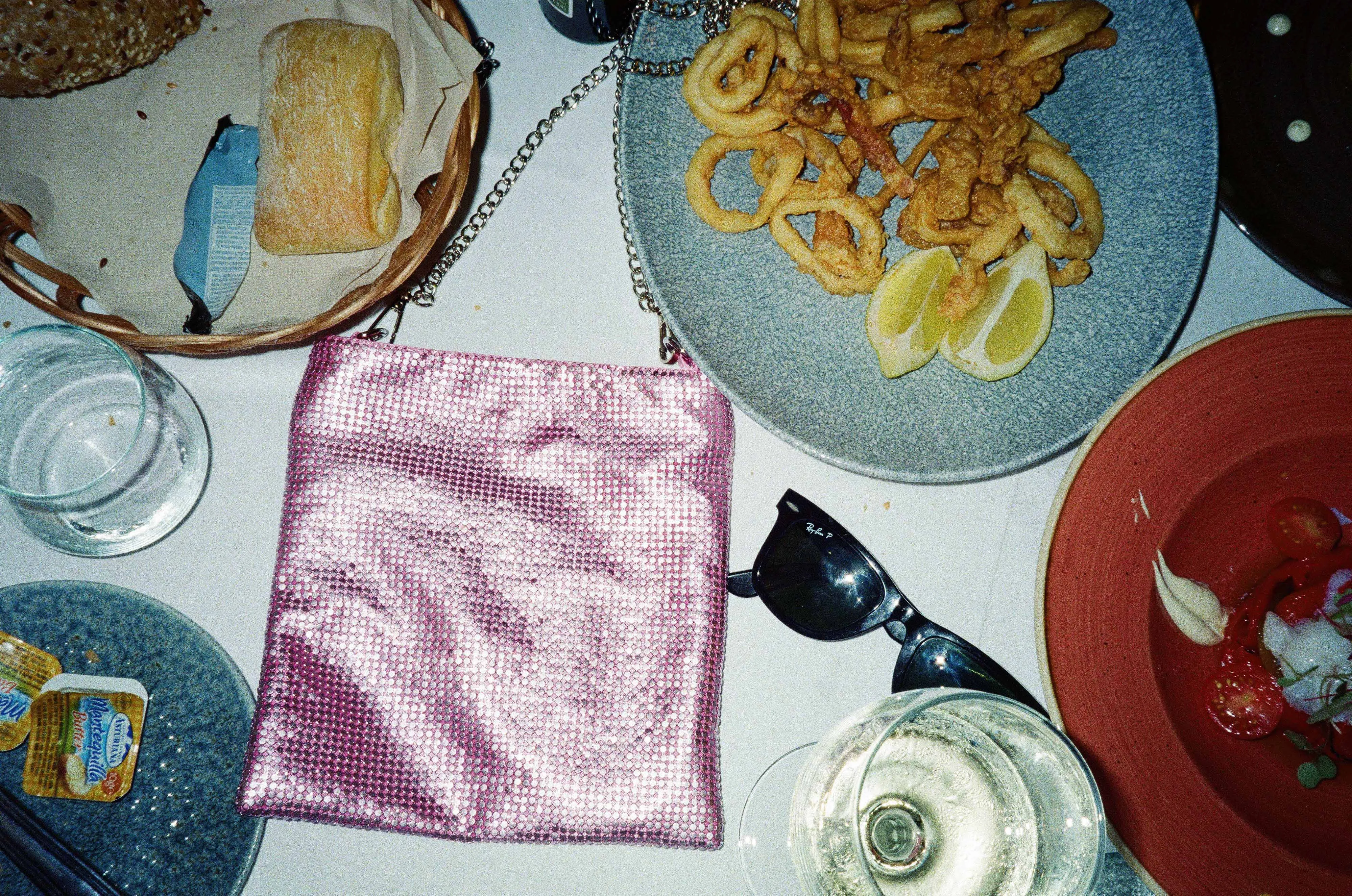 Barbara Metal Mesh Pink