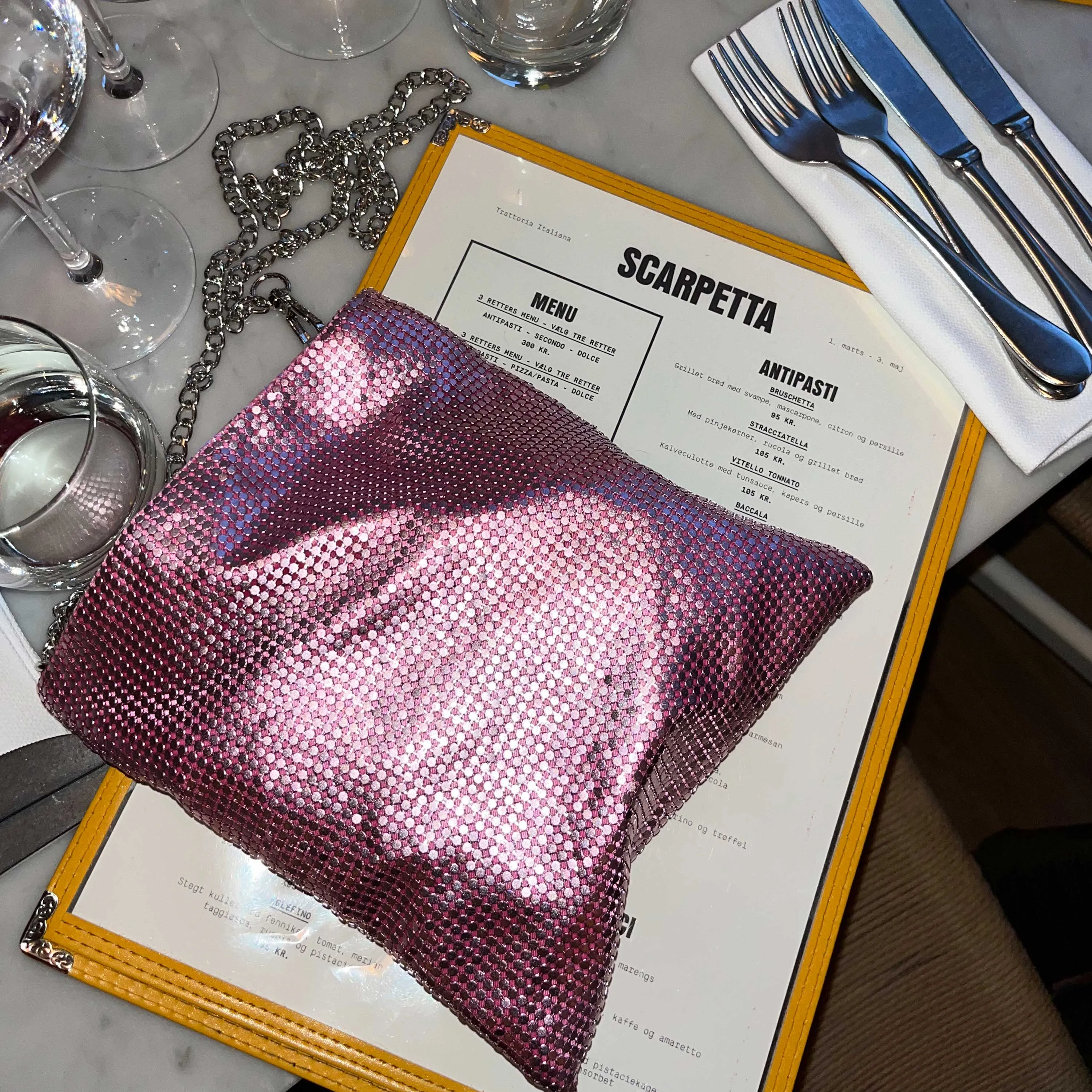 Barbara Metal Mesh Pink
