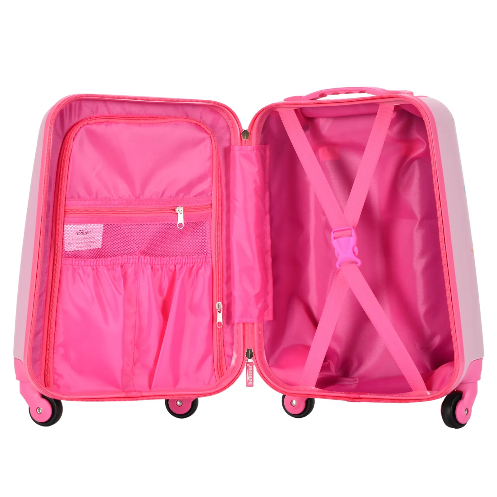 BONTOUR 2 pcs kids' luggage set, backpack   trolley, scratch-resistant (Unicorn)