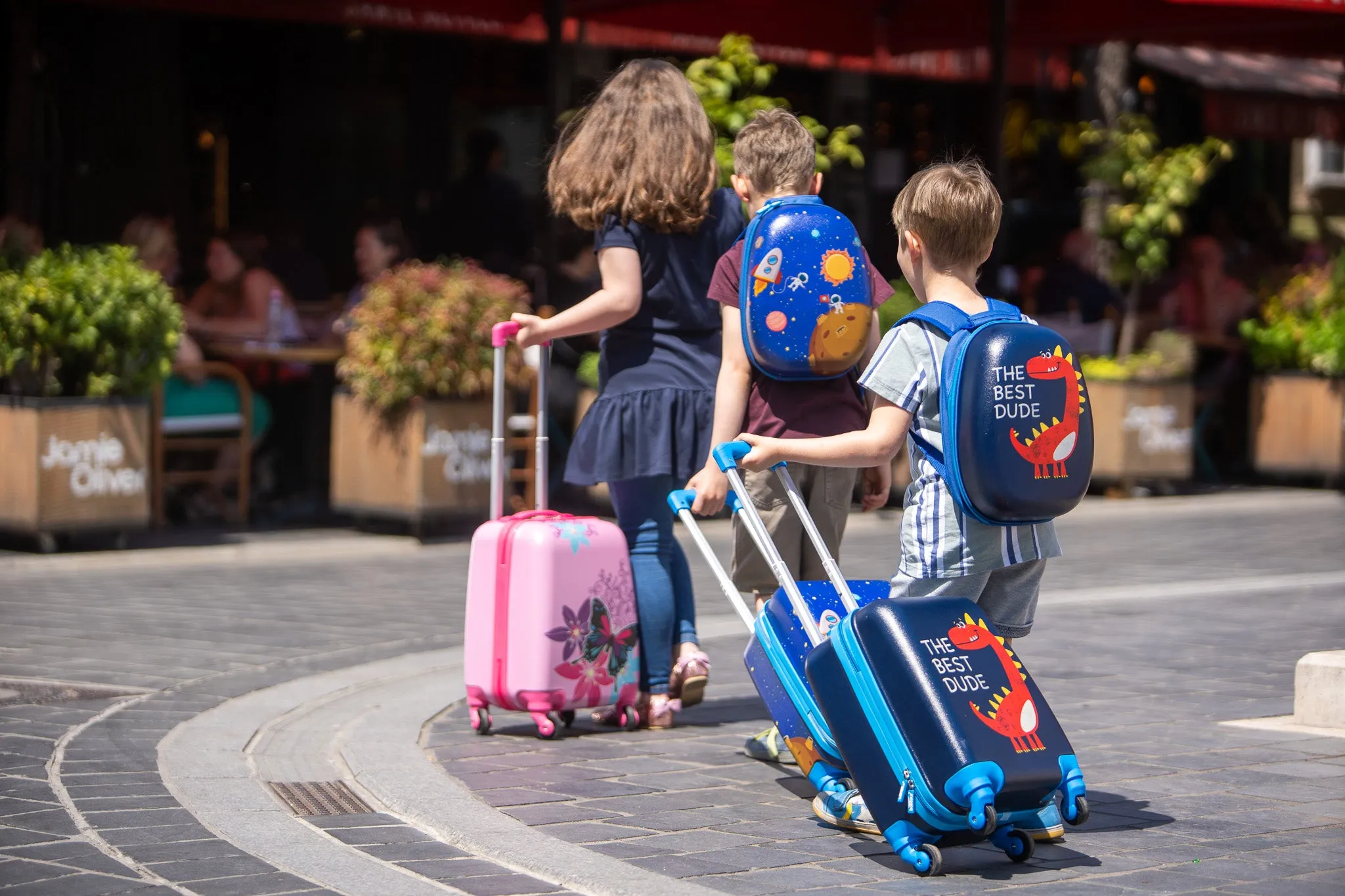 BONTOUR 2 pcs kids' luggage set, backpack   trolley, scratch-resistant (Unicorn)