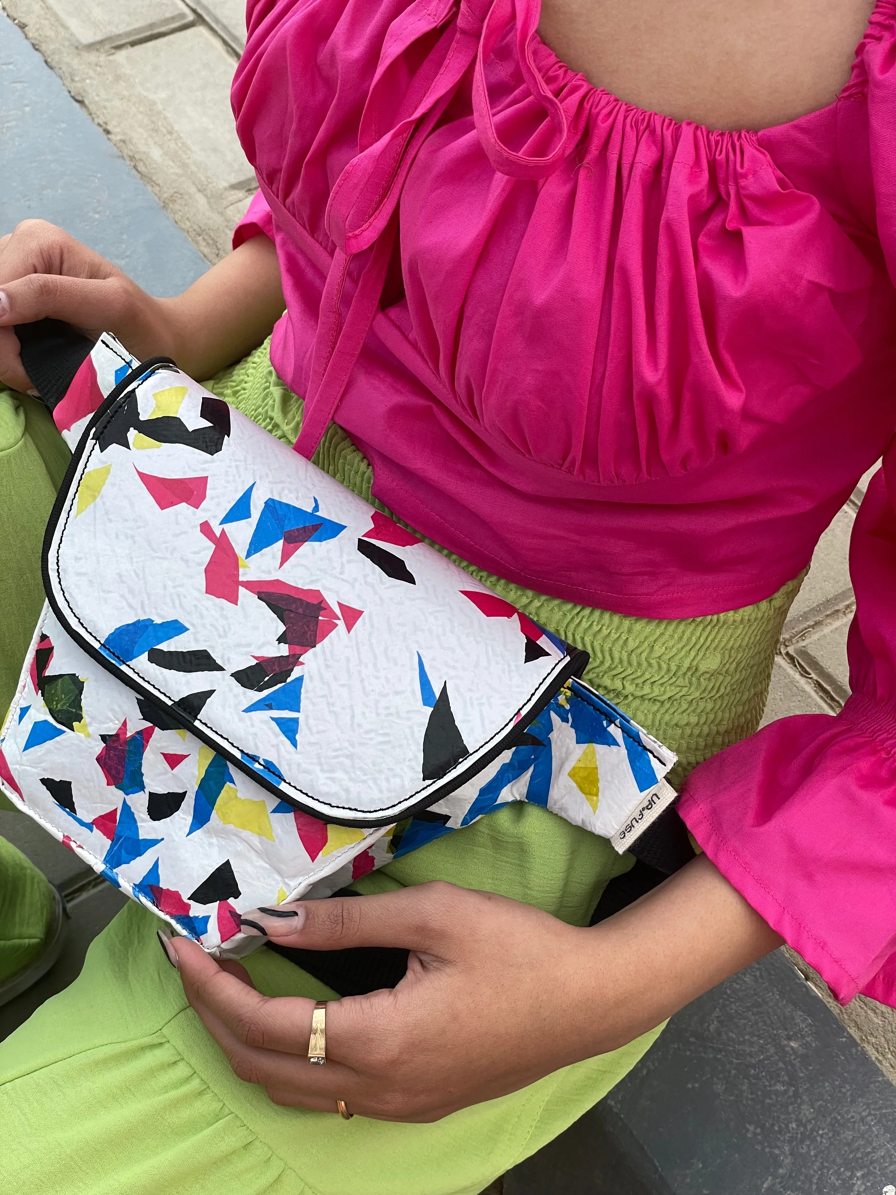 Candy Waist Bag - White Confetti