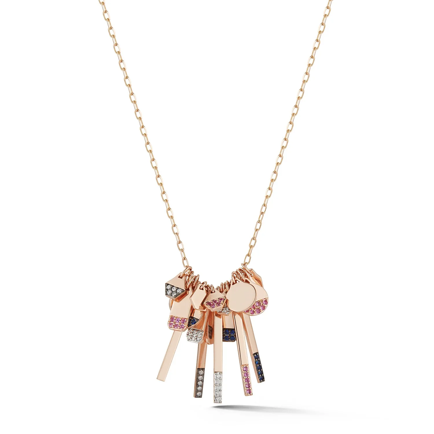 DORA 18K MINI RECTANGULAR DIAMOND TABLET CHARM