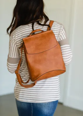 Faux Leather 2 in 1 Backpack