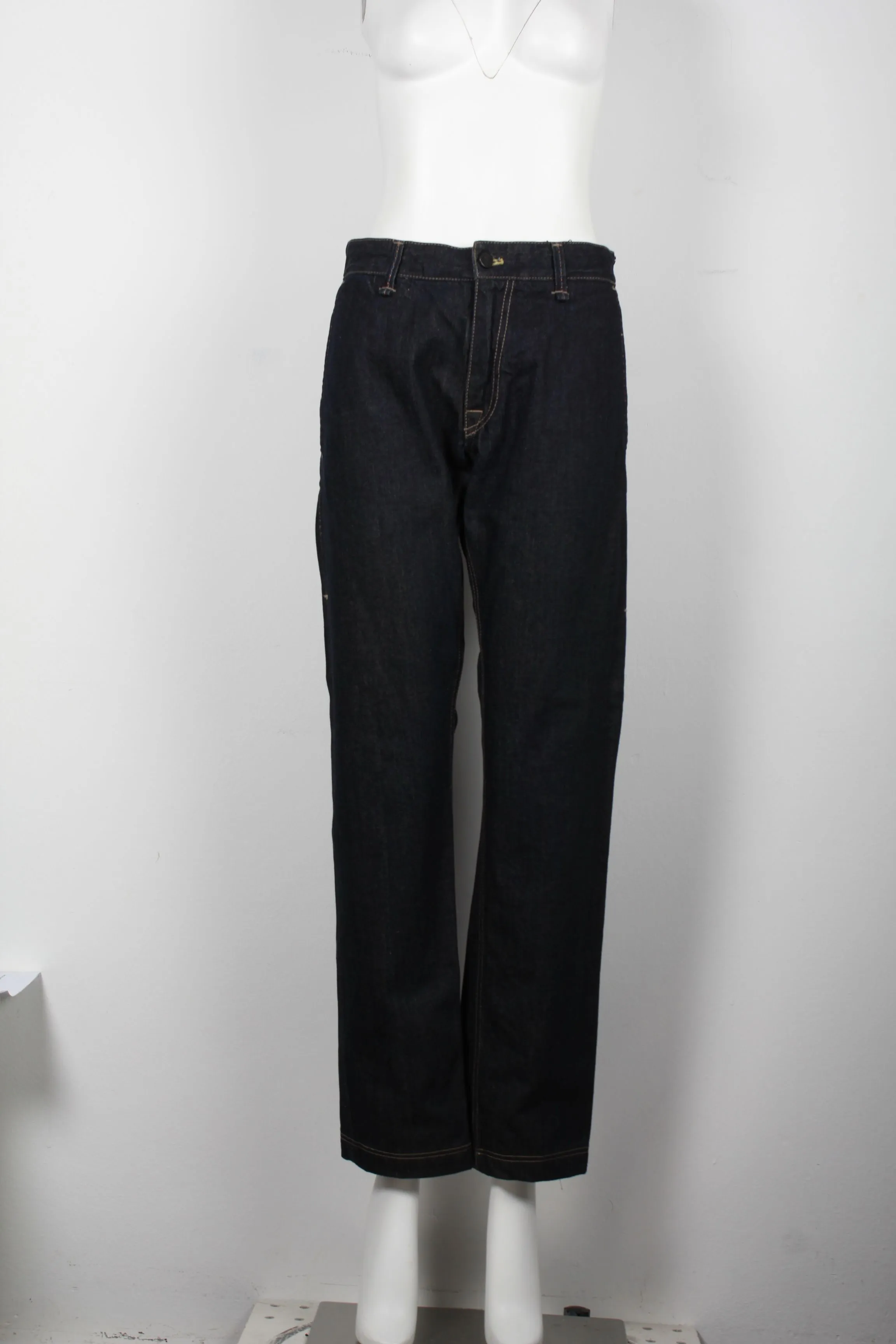 Fendi Straight-Leg Pants in Blue Cotton