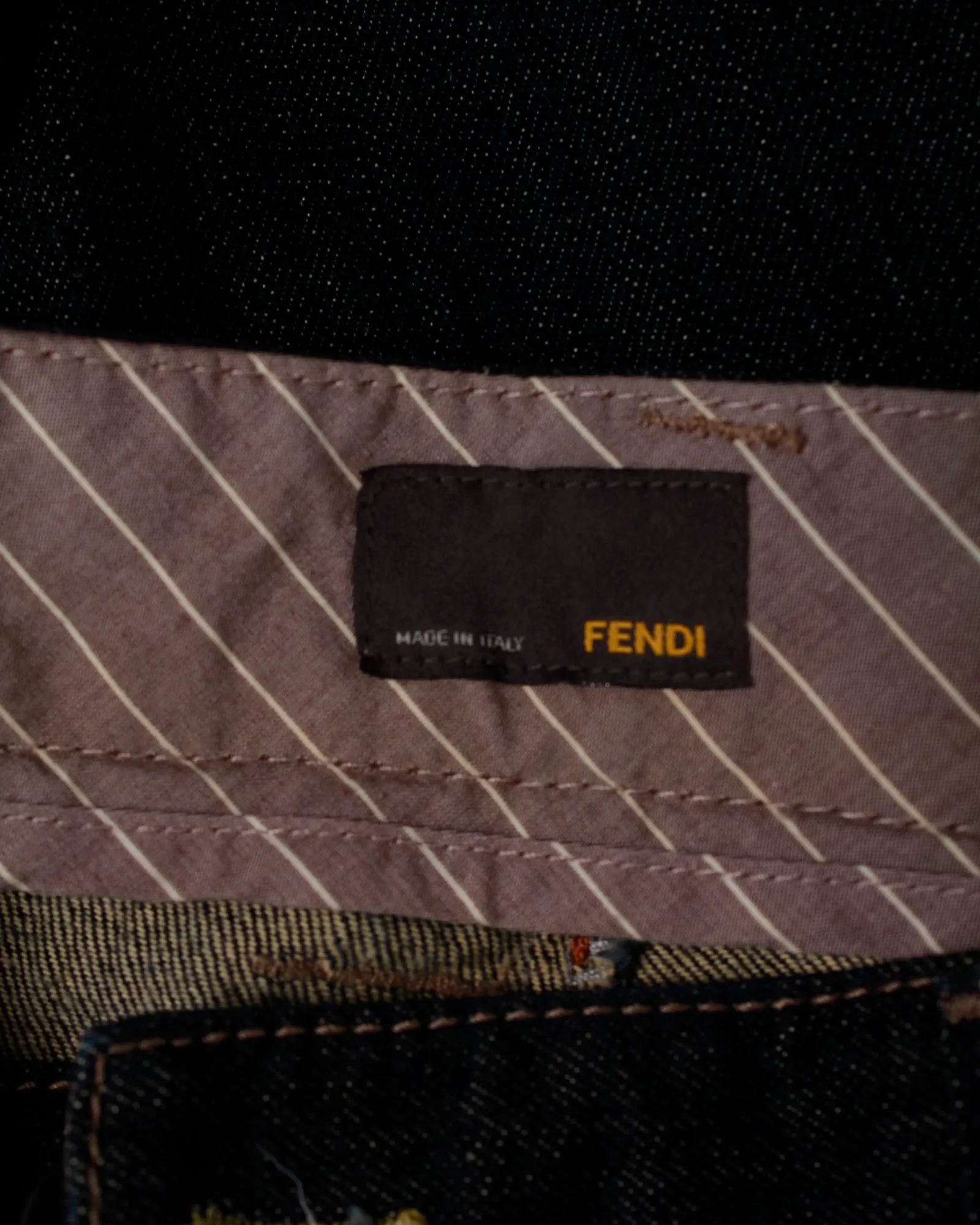 Fendi Straight-Leg Pants in Blue Cotton