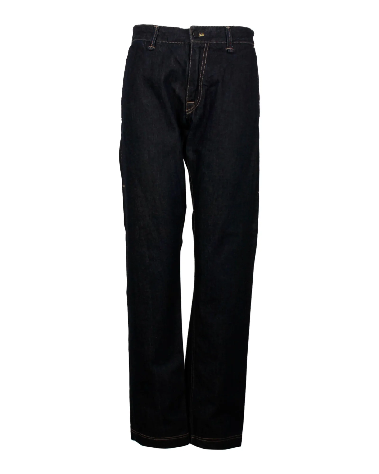 Fendi Straight-Leg Pants in Blue Cotton
