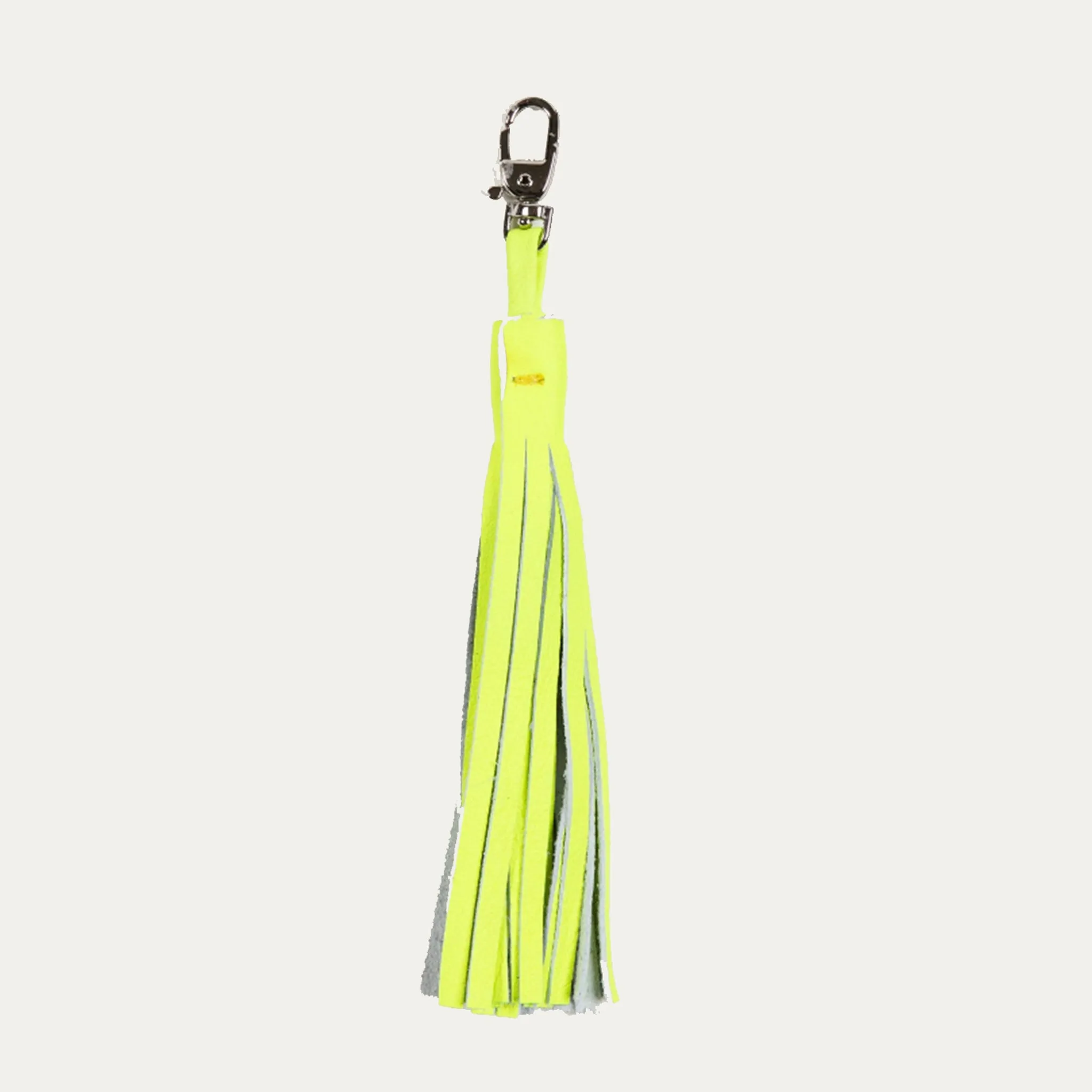 Fringe Tassle | Neon Yellow   Silver Hardware