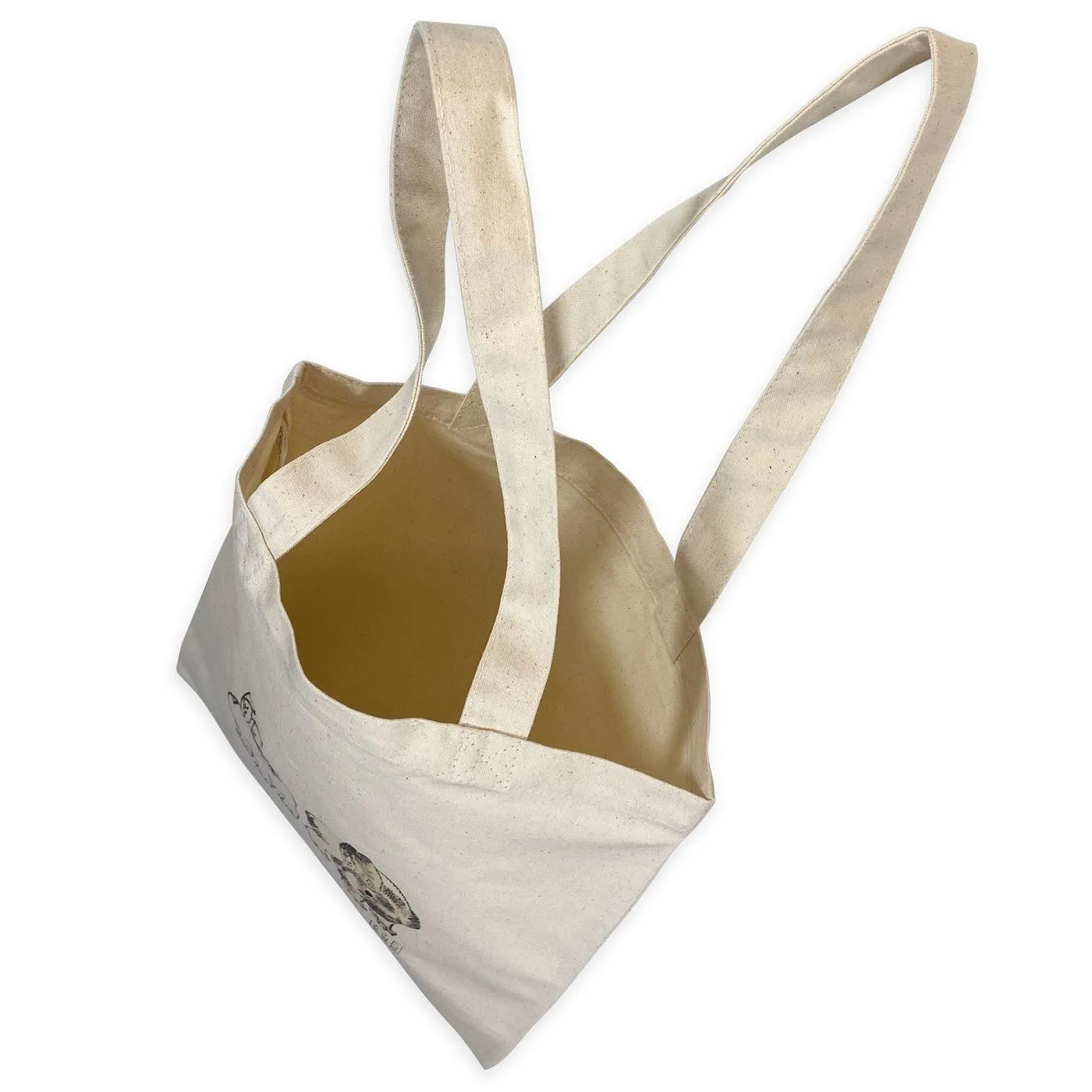 HOKUSAI Rabbit 8 oz Cotton Tote for Women Bag Beach Bag Shopping Bags School Shoulder Bag Reusable Bags (Linen)
