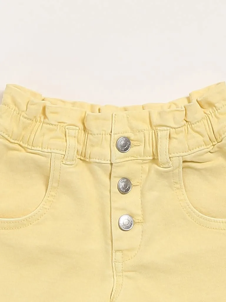 HOP Kids Yellow Denim Shorts
