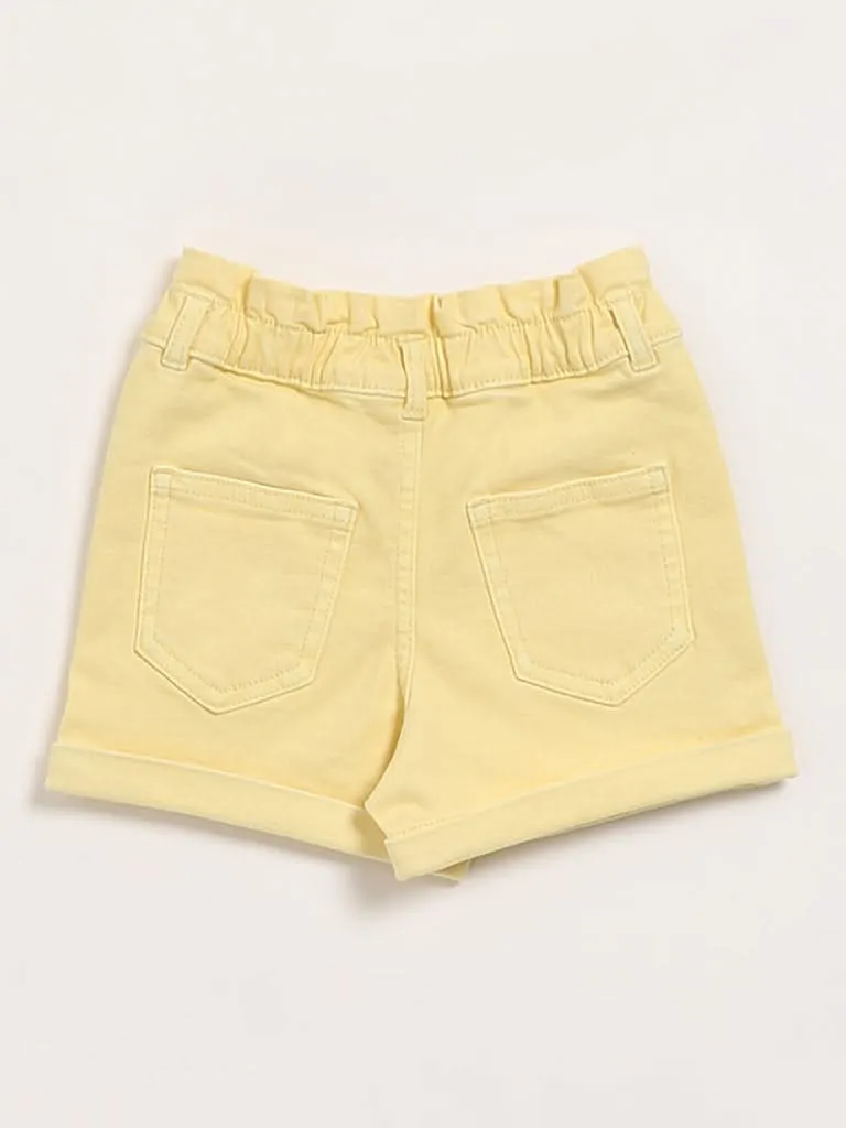 HOP Kids Yellow Denim Shorts