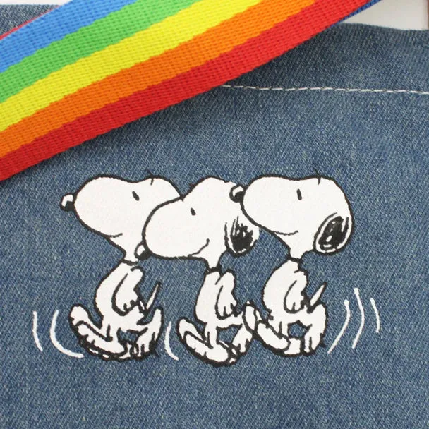 House of Disaster - Peanuts' Be Happy' Denim Tote Bag