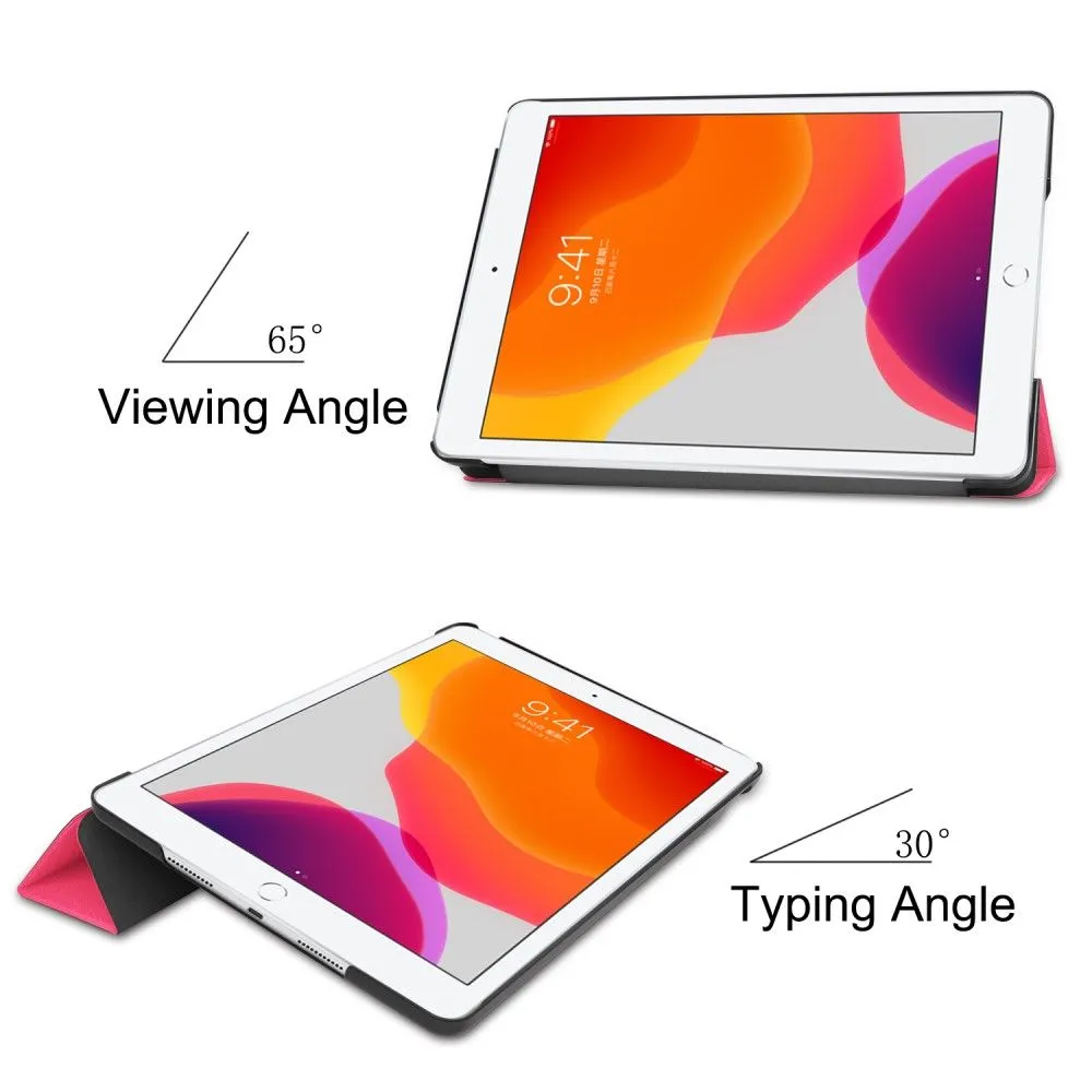 iPad 10.2 (2021) / (2020) / (2019) tri-fold PU leather flip case - Rose