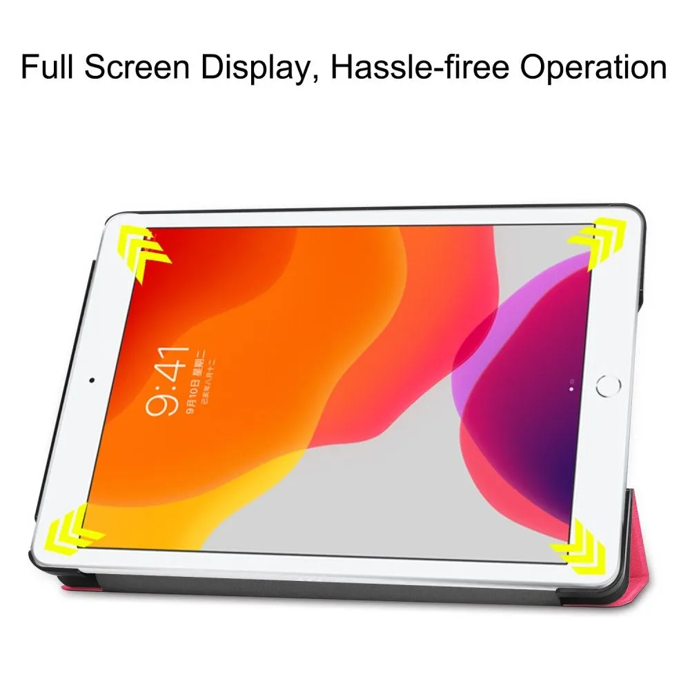 iPad 10.2 (2021) / (2020) / (2019) tri-fold PU leather flip case - Rose
