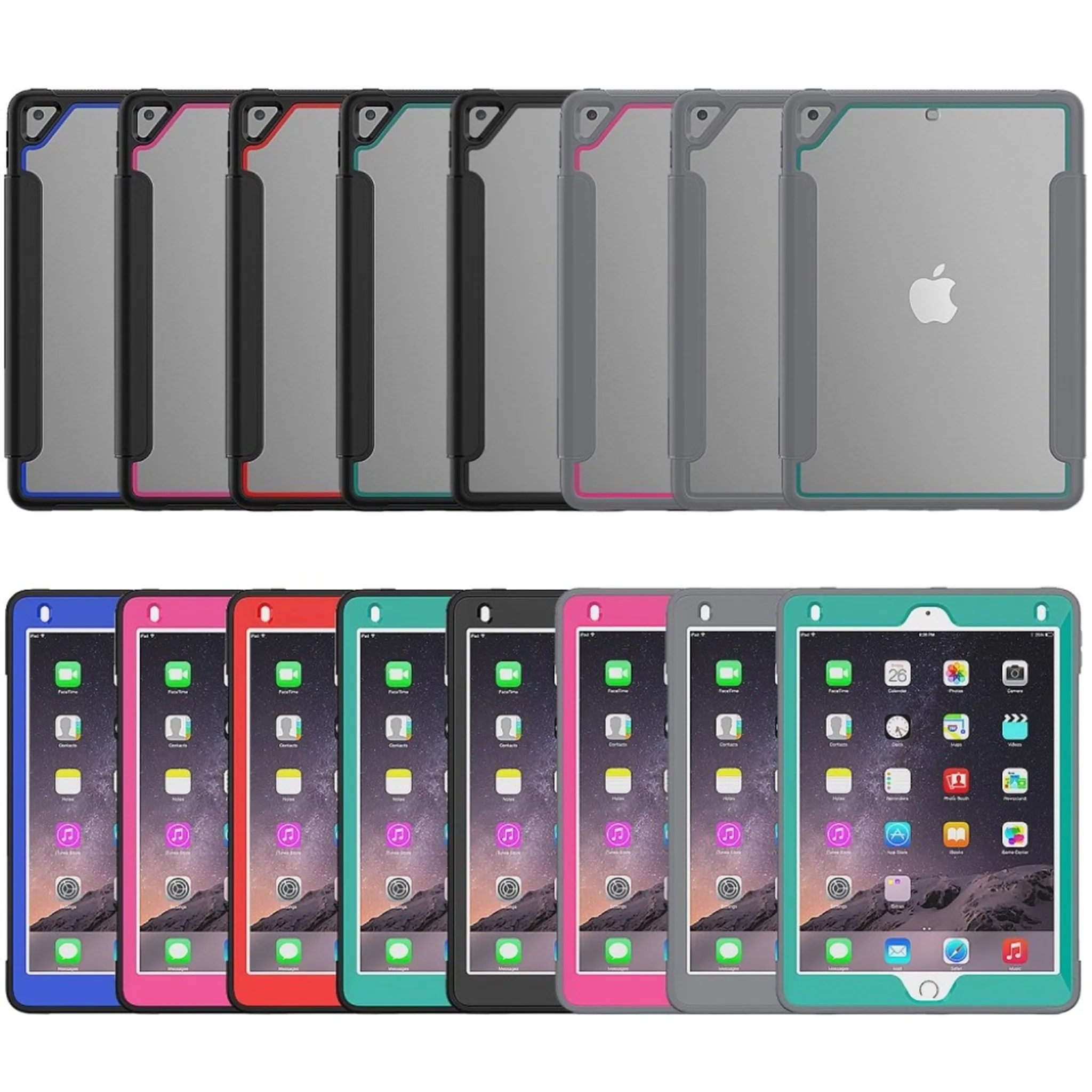 iPad (2018) elegant tri-fold case - Grey / Rose