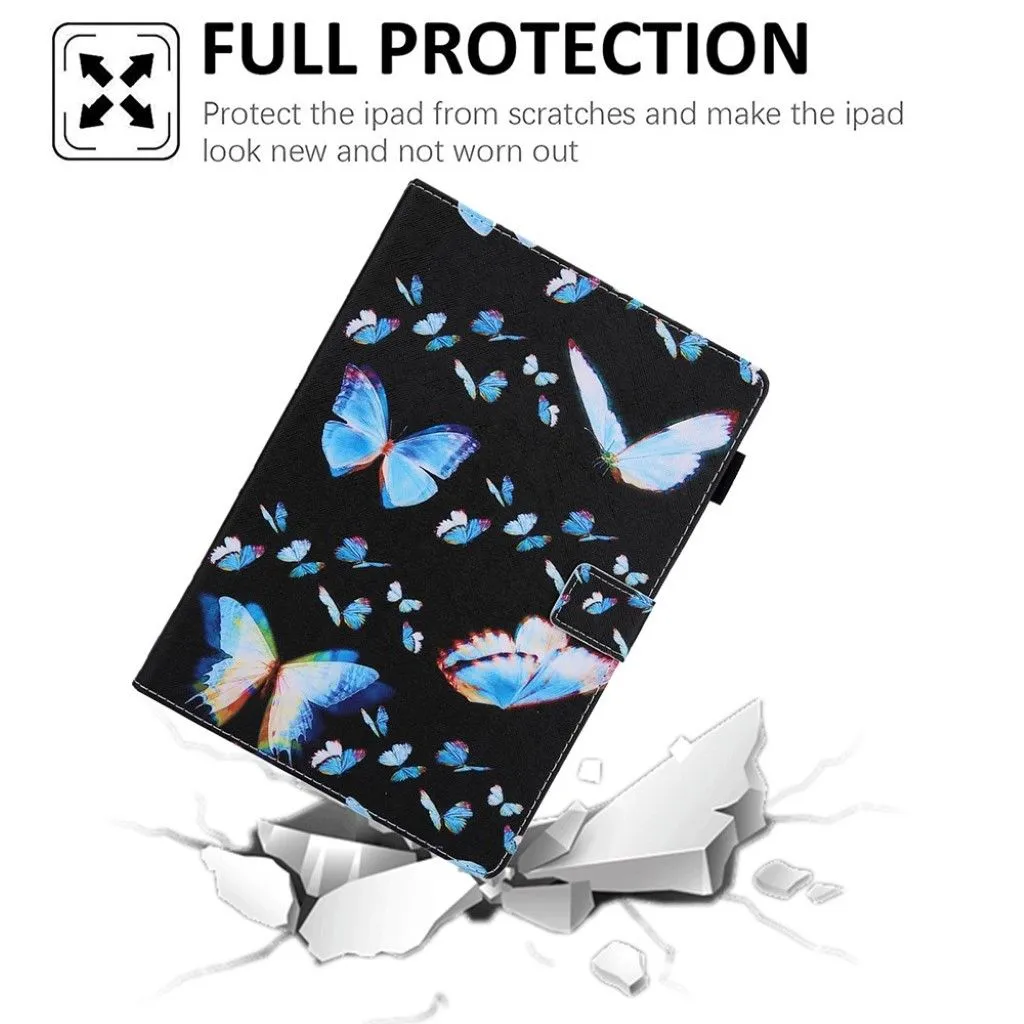 iPad Air (2020) / Pro 11 inch (2020) pattern leather case - Blue Butterfly