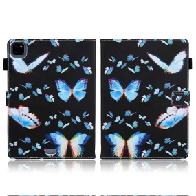 iPad Air (2020) / Pro 11 inch (2020) pattern leather case - Blue Butterfly