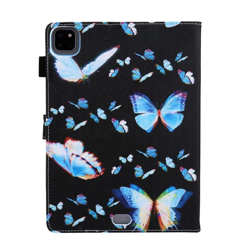 iPad Air (2020) / Pro 11 inch (2020) pattern leather case - Blue Butterfly