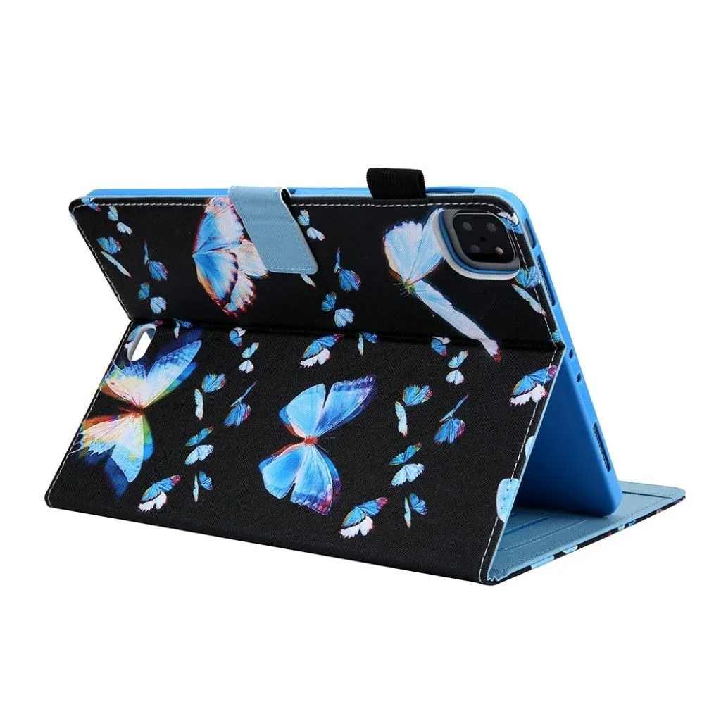 iPad Air (2020) / Pro 11 inch (2020) pattern leather case - Blue Butterfly