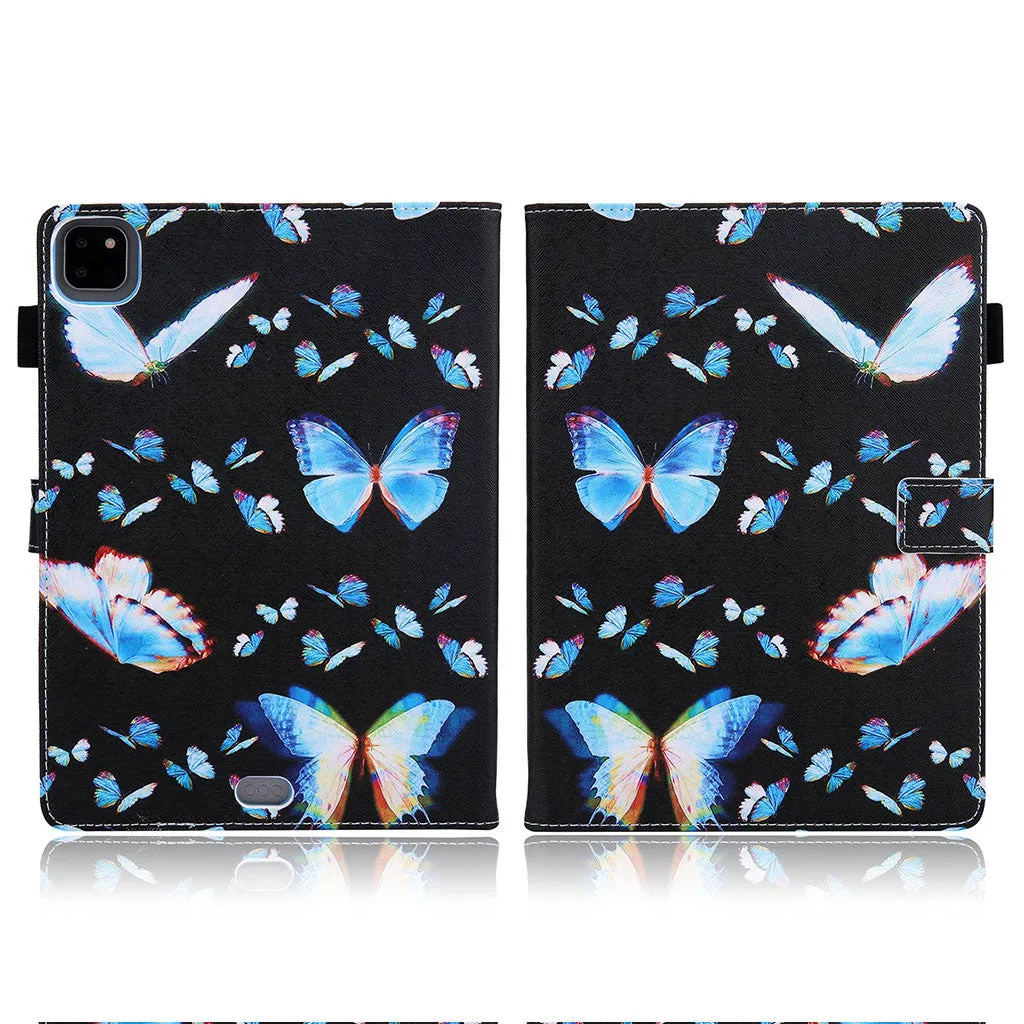 iPad Air (2020) / Pro 11 inch (2020) pattern leather case - Blue Butterfly
