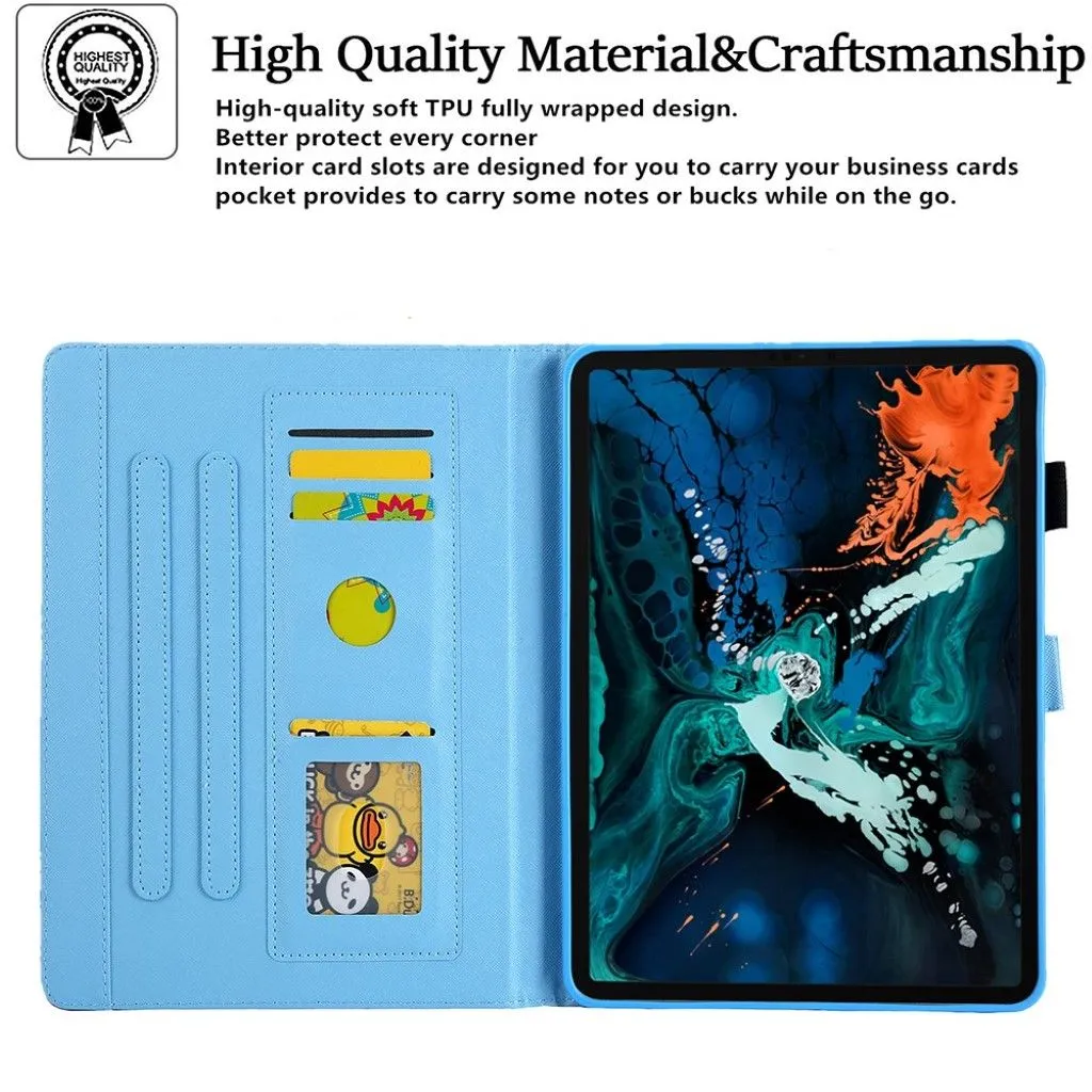 iPad Air (2020) / Pro 11 inch (2020) pattern leather case - Blue Butterfly