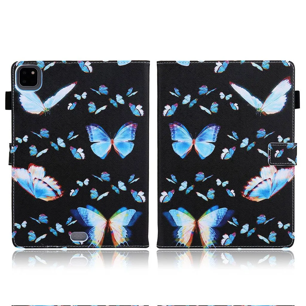 iPad Air (2020) / Pro 11 inch (2020) pattern leather case - Blue Butterfly