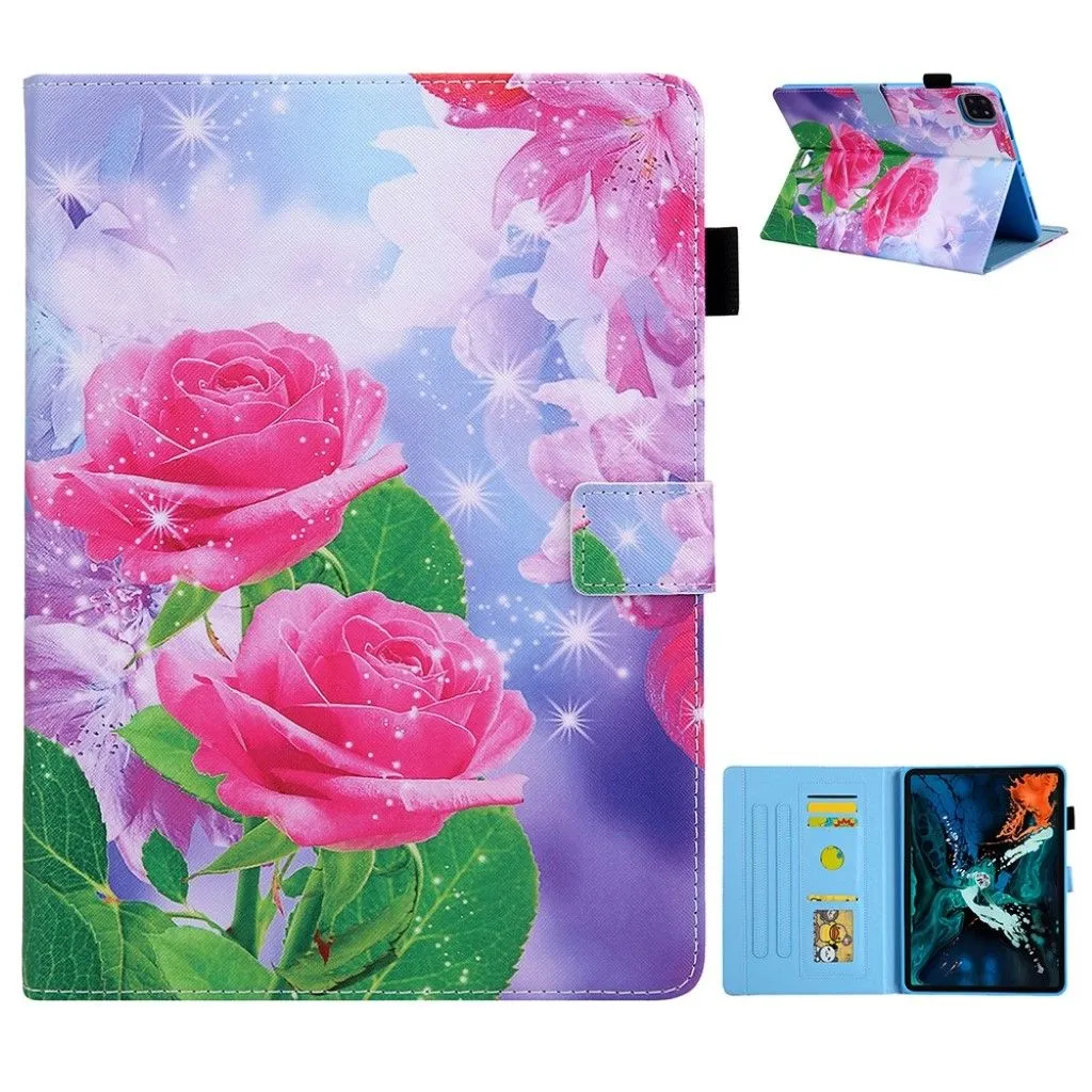 iPad Air (2020) / Pro 11 inch (2020) pattern leather case - Red Flower