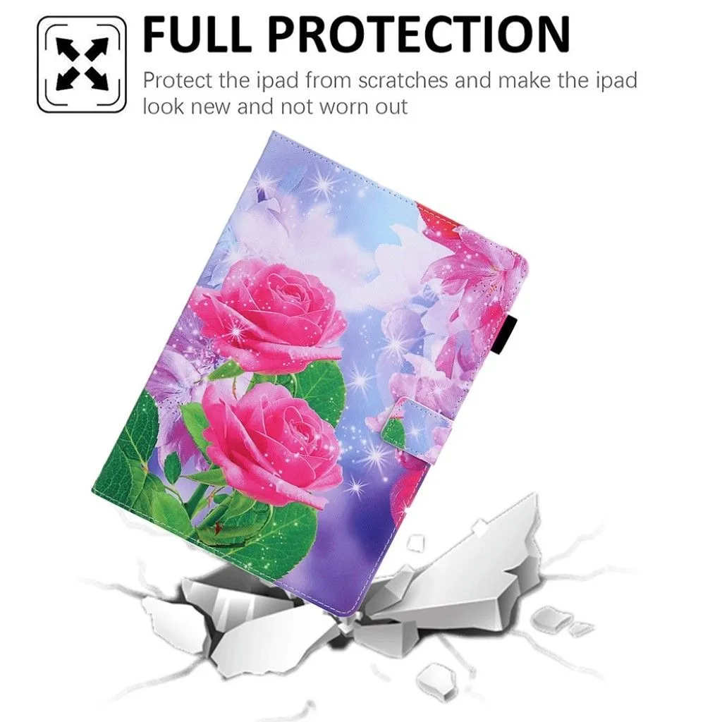 iPad Air (2020) / Pro 11 inch (2020) pattern leather case - Red Flower