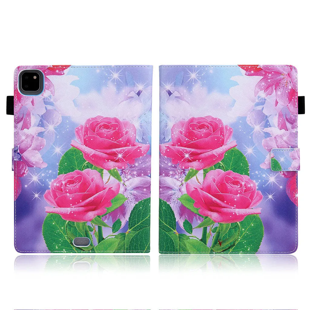 iPad Air (2020) / Pro 11 inch (2020) pattern leather case - Red Flower