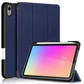 iPad Mini 6 (2021) slim tri-fold PU leather flip case with pen slot - Dark Blue