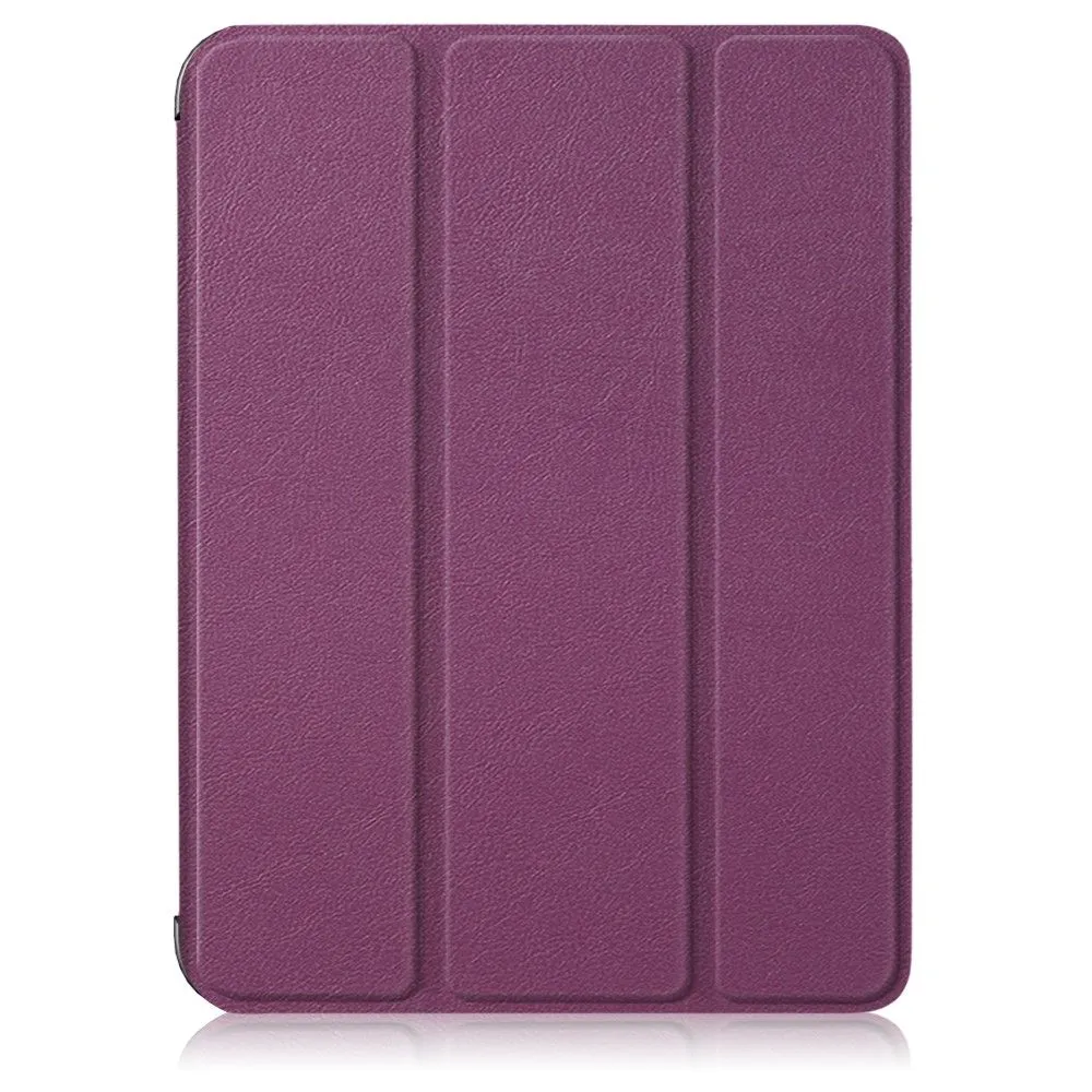iPad Mini 6 (2021) slim tri-fold PU leather flip case with pen slot - Purple