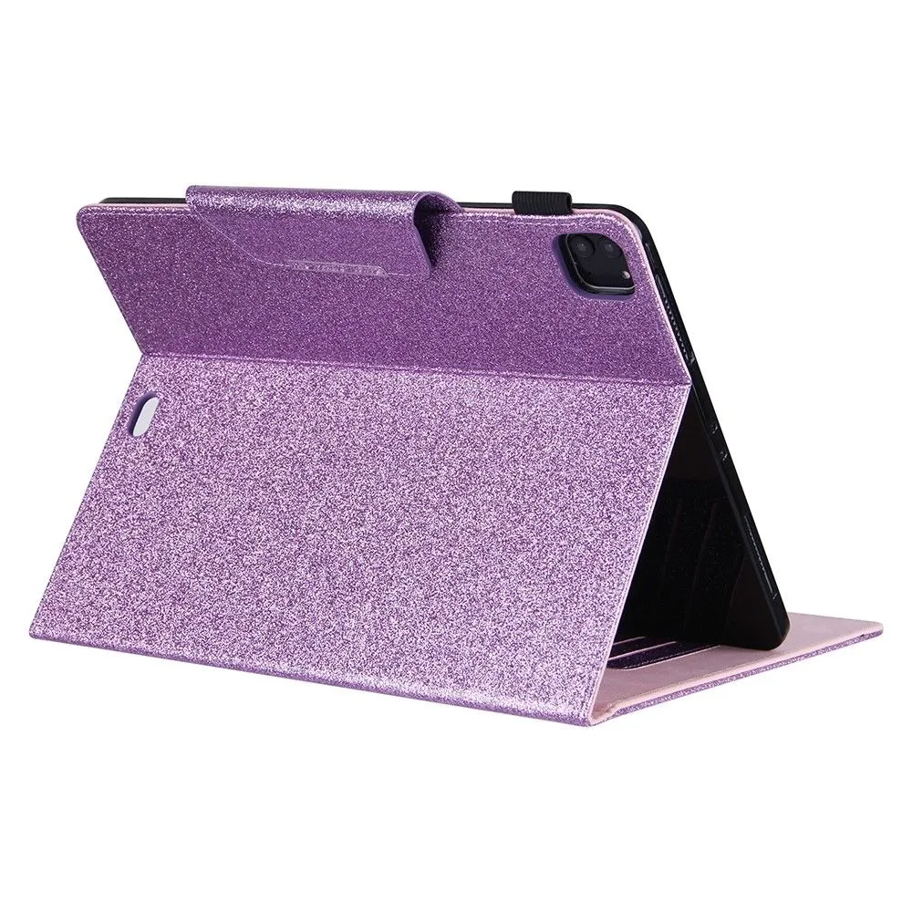 iPad Pro 12.9 (2021) / (2020) / (2018) PU leather flip case with card slots - Purple
