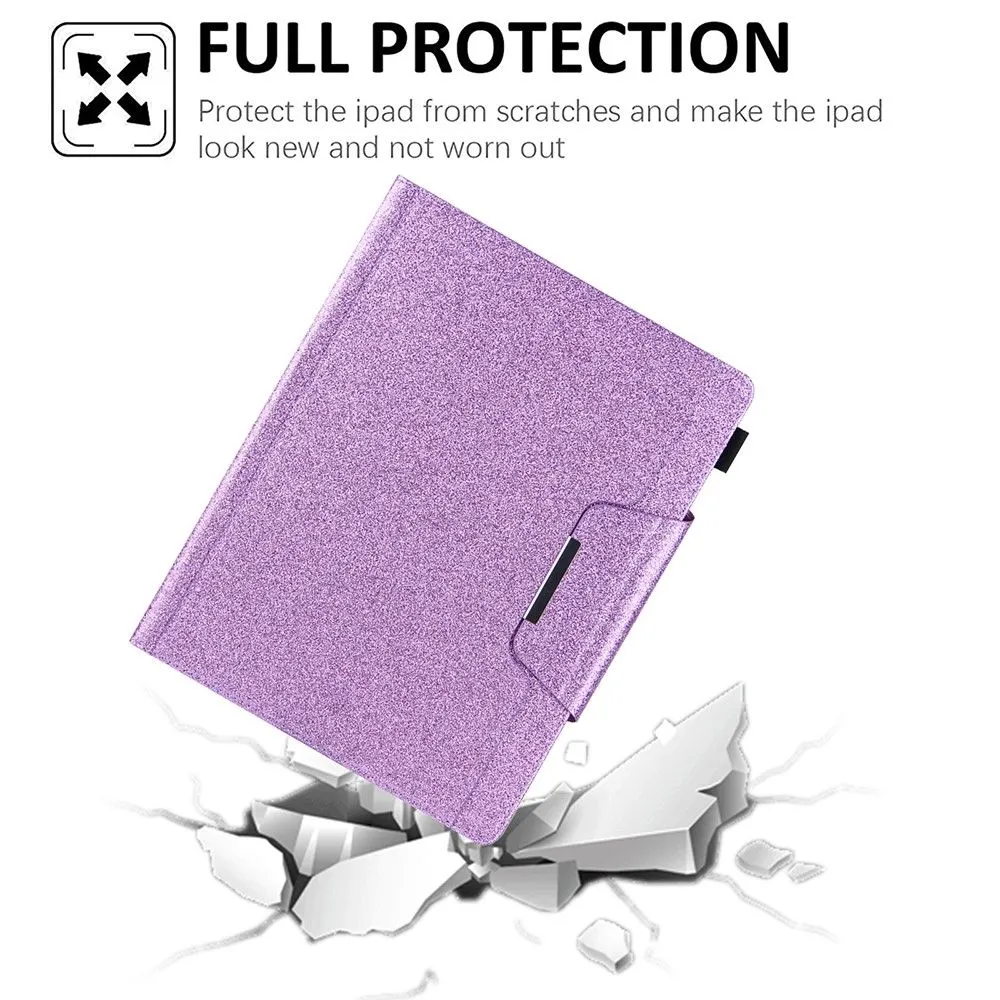 iPad Pro 12.9 (2021) / (2020) / (2018) PU leather flip case with card slots - Purple