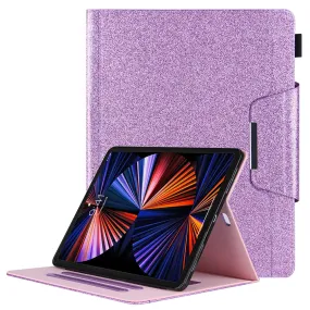 iPad Pro 12.9 (2021) / (2020) / (2018) PU leather flip case with card slots - Purple