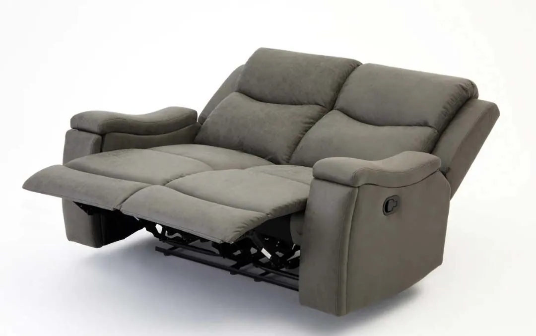 Jackson Faux Leather 2 Seater Recliner - Grey