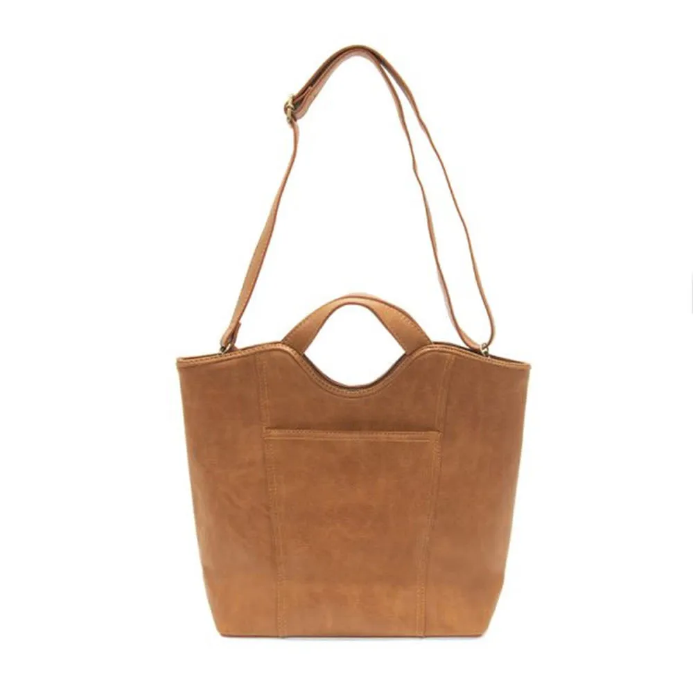 JOY SUSAN EMILY ZIP TOTE BAG HAZELNUT