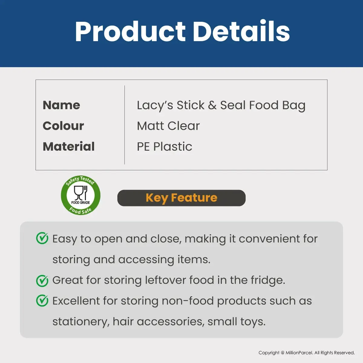 Lacy’s Stick & Seal | Zipbag Slider