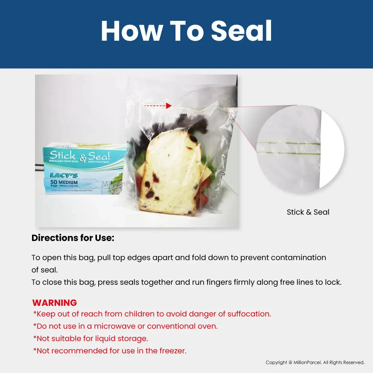 Lacy’s Stick & Seal | Zipbag Slider