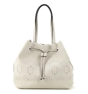 Large Cutwork Tote Bag White