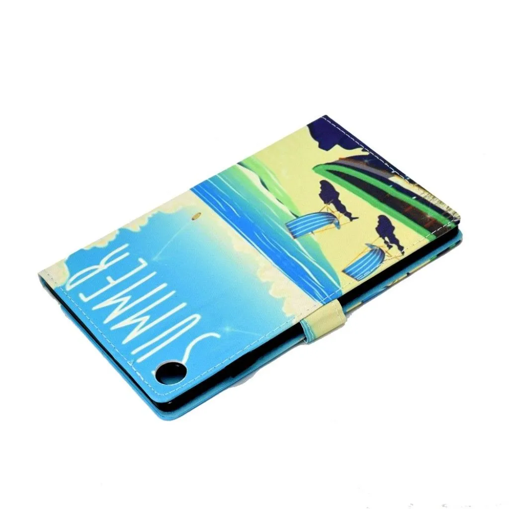 Lenovo Tab M10 FHD Plus pattern printing leather case - Seaside