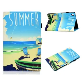 Lenovo Tab M10 FHD Plus pattern printing leather case - Seaside