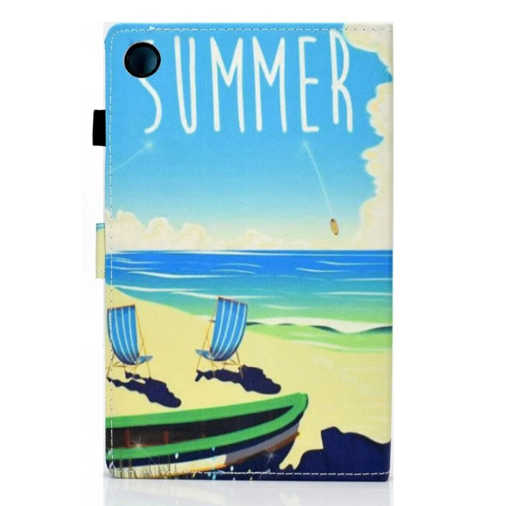 Lenovo Tab M10 FHD Plus pattern printing leather case - Seaside