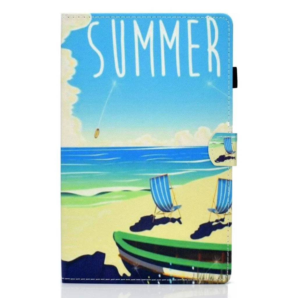 Lenovo Tab M10 FHD Plus pattern printing leather case - Seaside