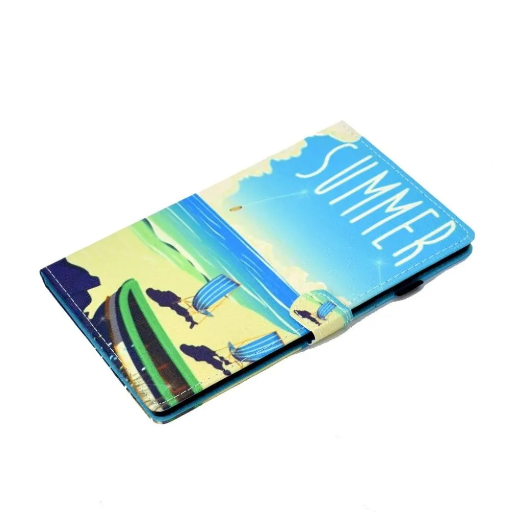 Lenovo Tab M10 FHD Plus pattern printing leather case - Seaside